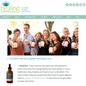 Healing Lifestyles & Spas - 5 Favorite Healing Summer Tinctures & Oils