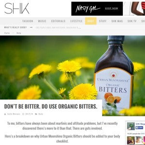 Seen Heard Known - Don't be Bitter, Do use Organic Bitters
