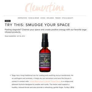 Clementine Daily - Try This: Smudge Your Space