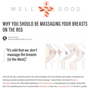 Well + Good - Why You Should be Massaging Your Breasts on the Reg
