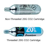 Threaded and Non-Threaded CO2 Cartridges