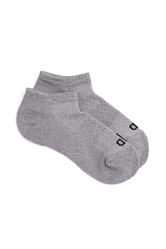 Alo Yoga Women's Everyday Sock - Dove Grey Heather/Black. 2