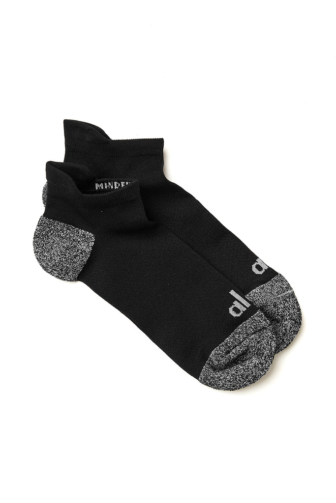 Alo Yoga Men's Performance Tab Sock - Black/Dove Grey. 1