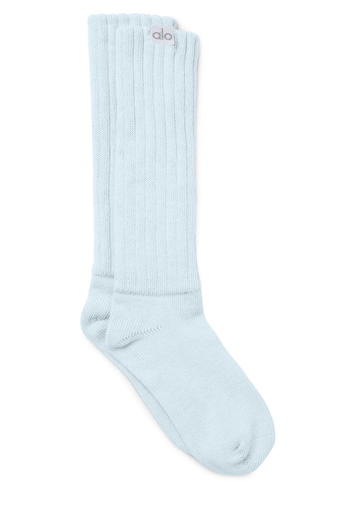 Alo Yoga Women's Scrunch Sock - Powder Blue. 2