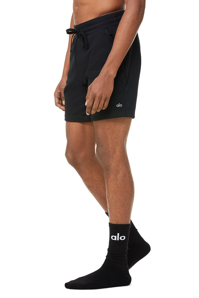 Alo Yoga Men's Track Sock - Black/White. 4