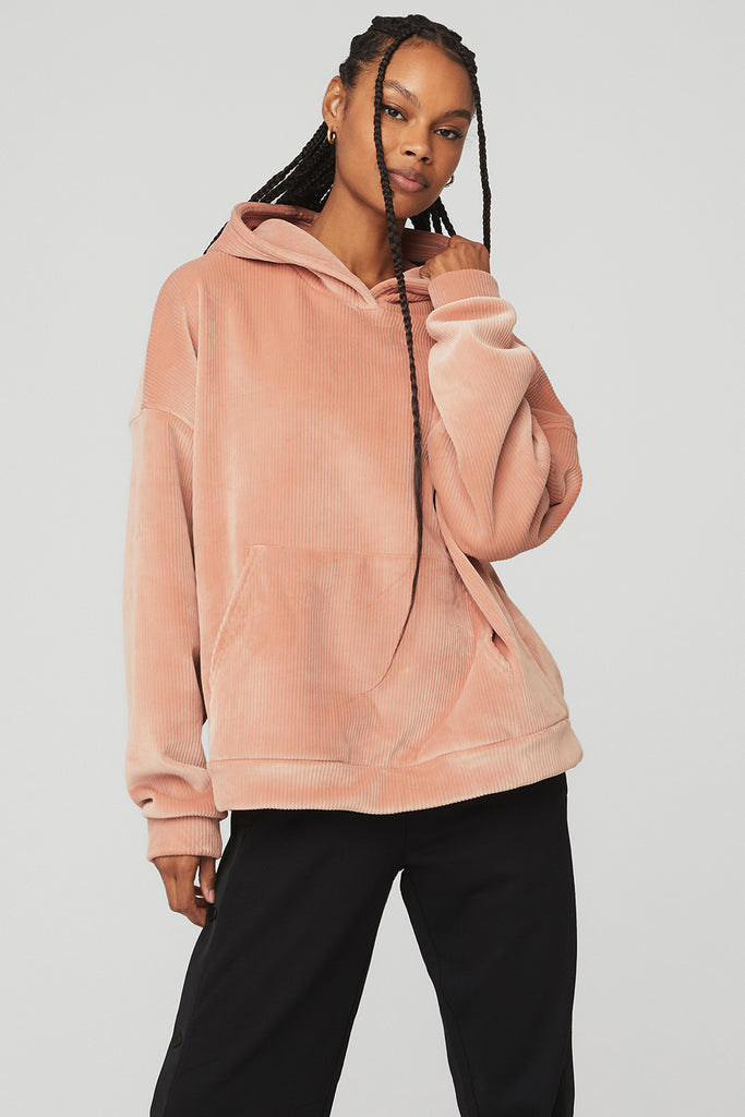 Alo Yoga Velour Baller Hoodie - Soft Clay. 2