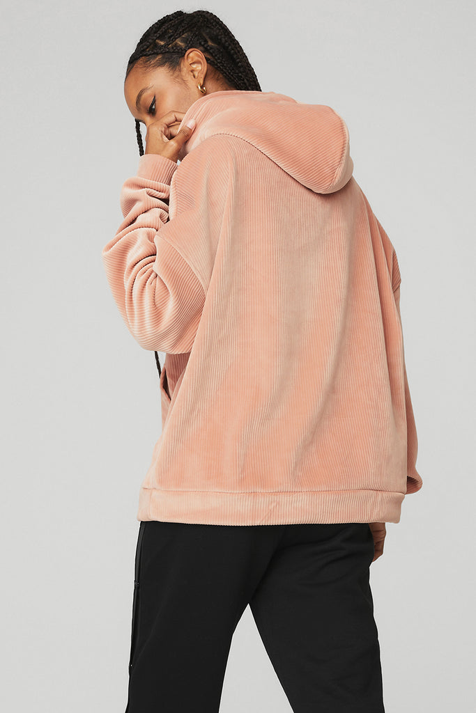 Alo Yoga Velour Baller Hoodie - Soft Clay. 4