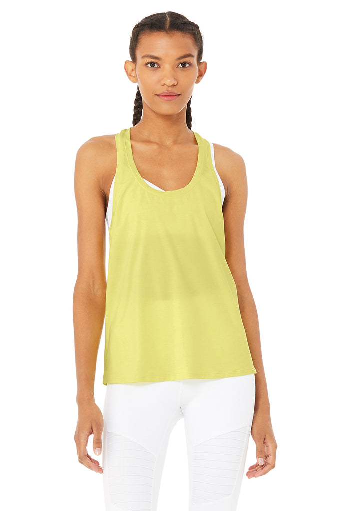 Alo Yoga Pulse Tank Neon Shock Yellow