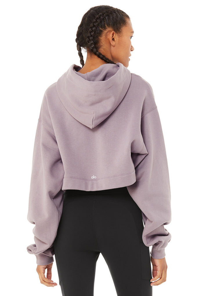 Alo Yoga - Bae Hoodie - Lavender Smoke