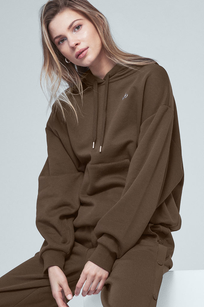 Alo Yoga Accolade Hoodie - Espresso. 2