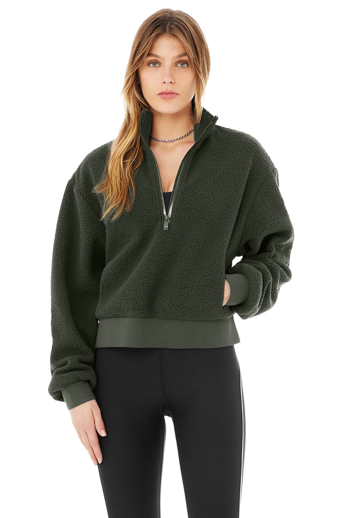 Alo Yoga Solstice Micro Sherpa Half Zip Pullover