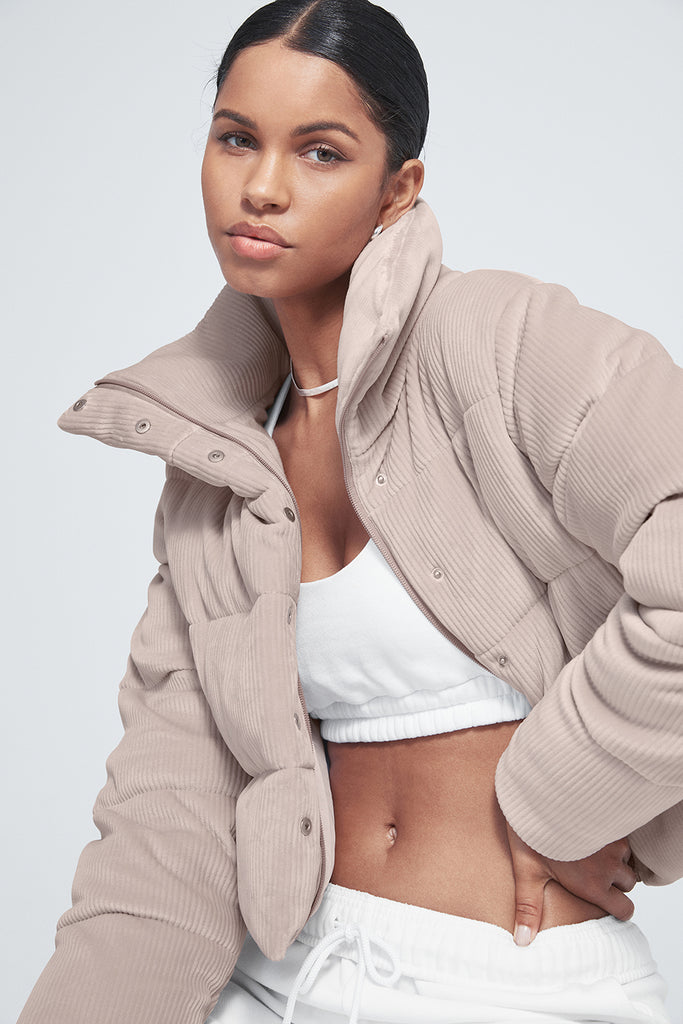 Alo Yoga Gold Rush Crop Puffer Jacket