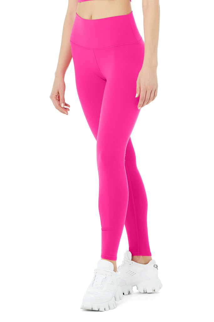 Alo Yoga High-Waist Airbrush Legging - Neon Pink. 3