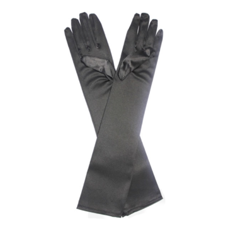 long satin gloves