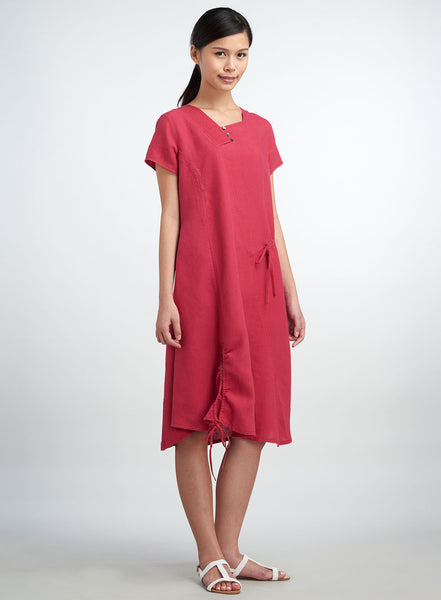 asymmetrical linen dress