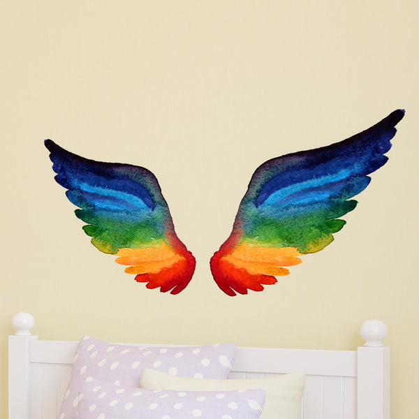 Large Angel Wings Wall Sticker - Interior Bedroom Wall Sticker / Decal