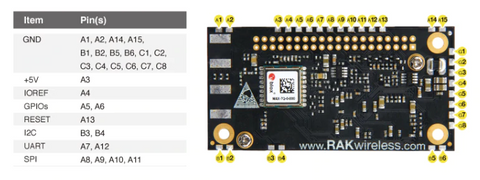 RAK2245 Pin Definition