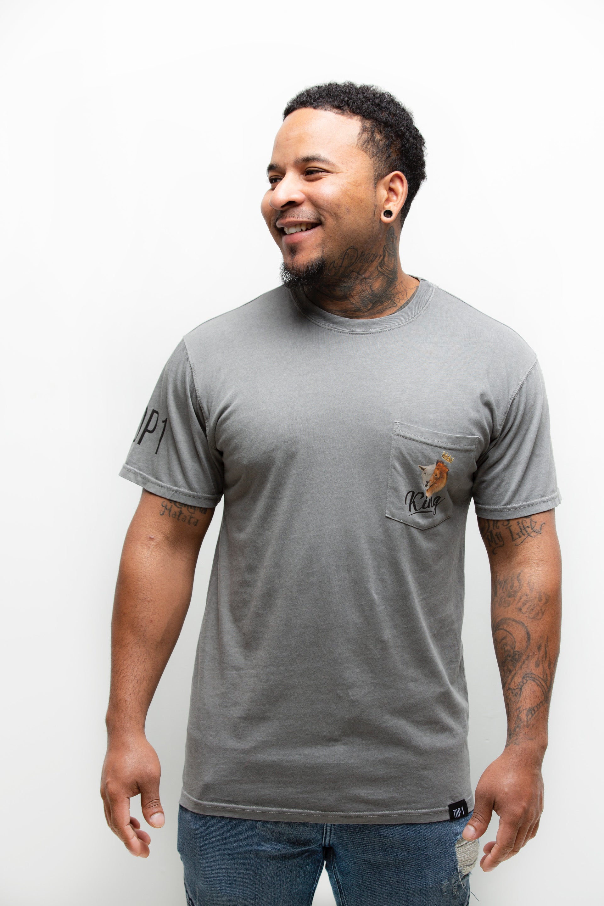 King Pocket T-Shirt - Gray