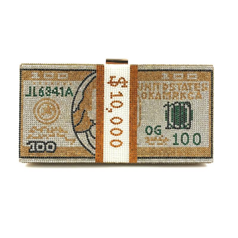 "MONEY BOSS" Rhinestone Money Purse - Mint Leafe Boutique