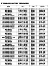 Tournament Schedules Flyer