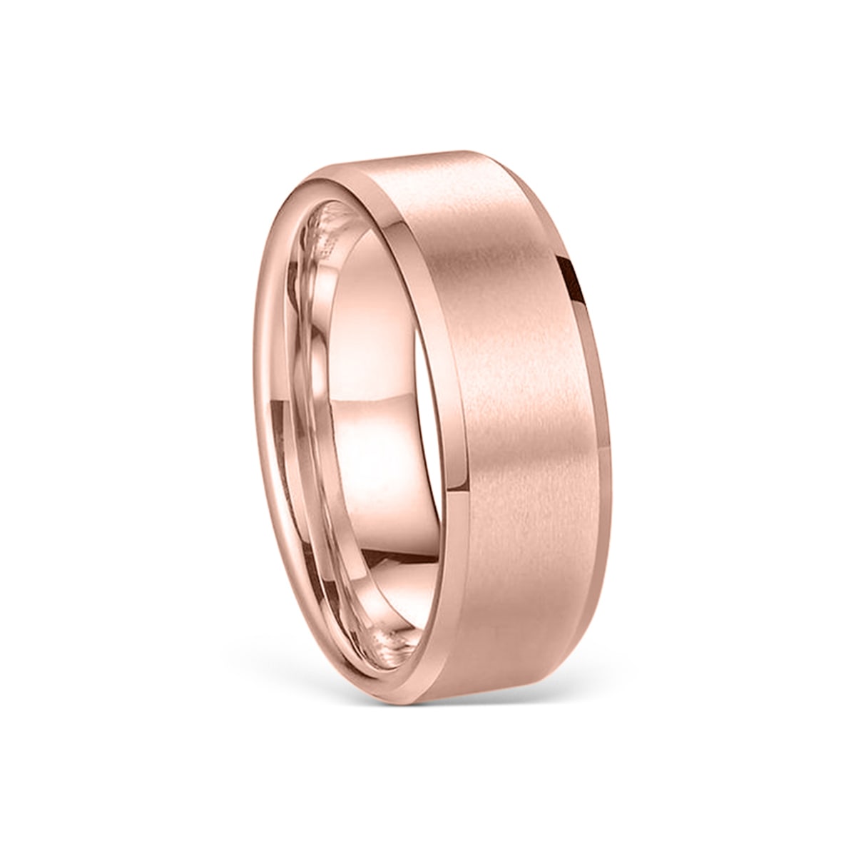 Rose Gold Titanium | Simple Men's Wedding Modern Gents