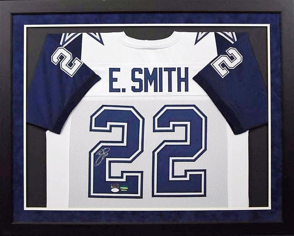 emmitt smith framed autographed jersey