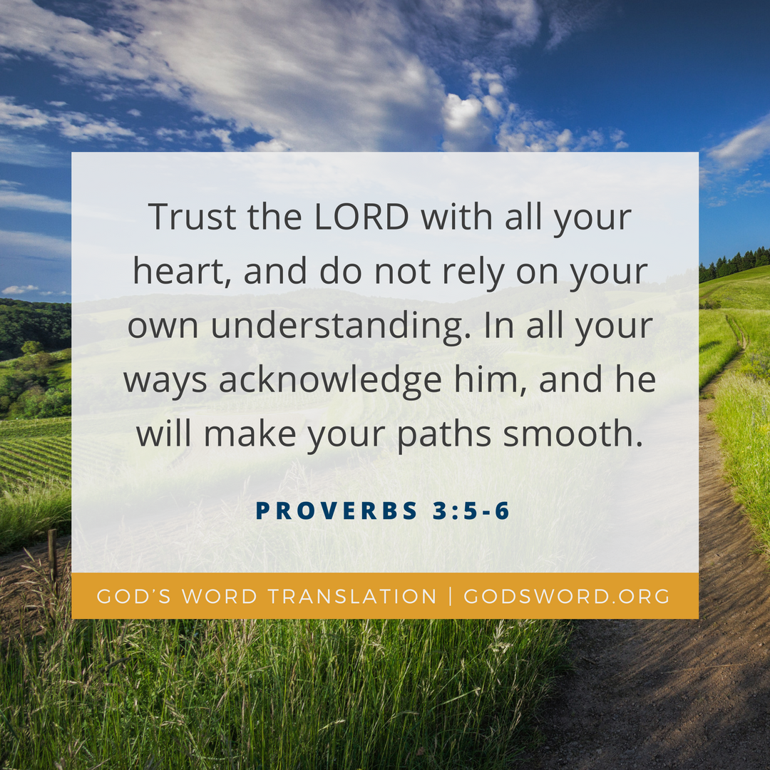 Comparing Proverbs 3:5-6 do not rely on your own understanding ...