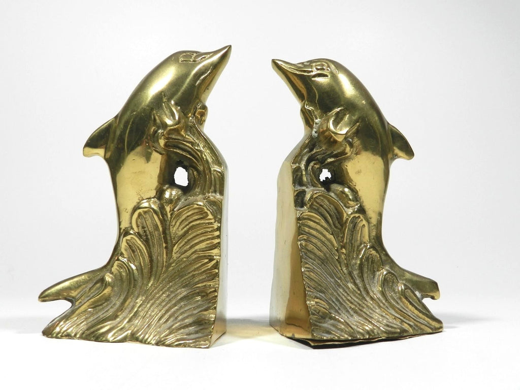 Vintage Brass Dolphin Bookends – Shop-Uniques-Unlimited