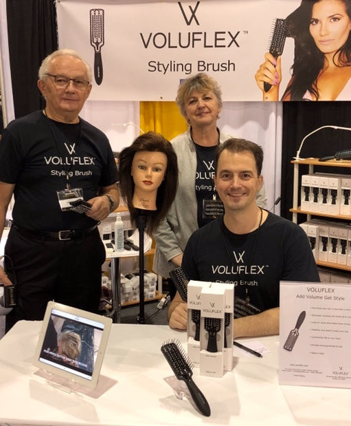 Voluflex founder kevin with hair stylist parents - our story