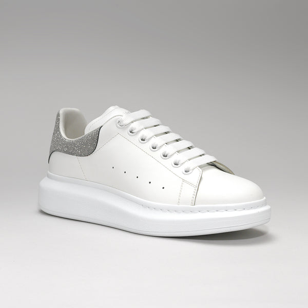 white and silver glitter alexander mcqueen's