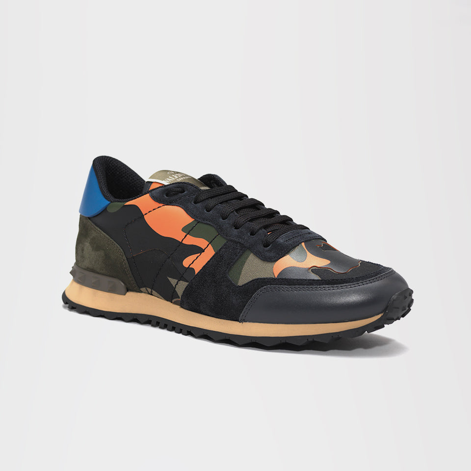 VALENTINO CAMO ROCKRUNNER BLACK/ORANGE/BLUE