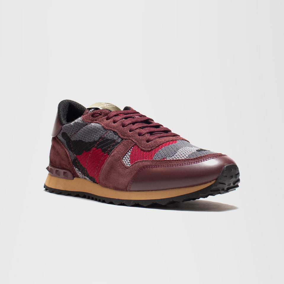 VALENTINO CAMO KNITTED ROCKRUNNER RED
