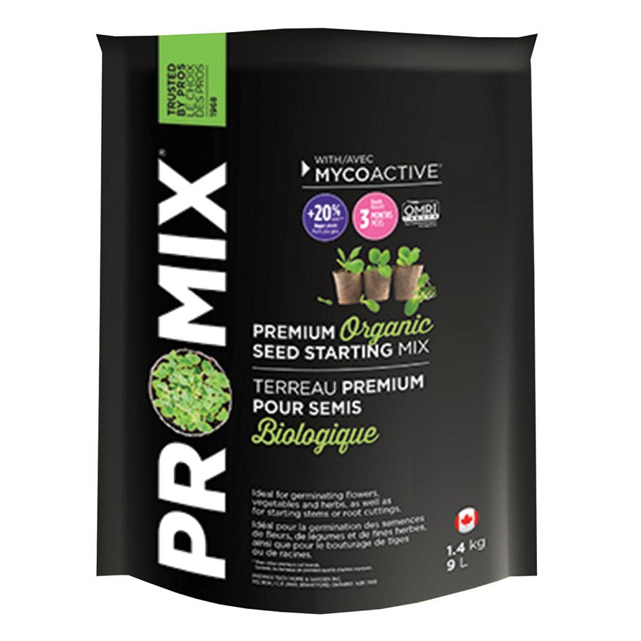 PRO-MIX Premium Organic Seed Starting Mix 1.4kg / 9L.