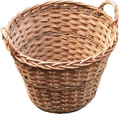 Buff Willow Tall Log Basket with Lining 23096