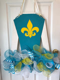 Jockey Silk and Ribbon Door Hanger sold locally at Sew Cute By Katie