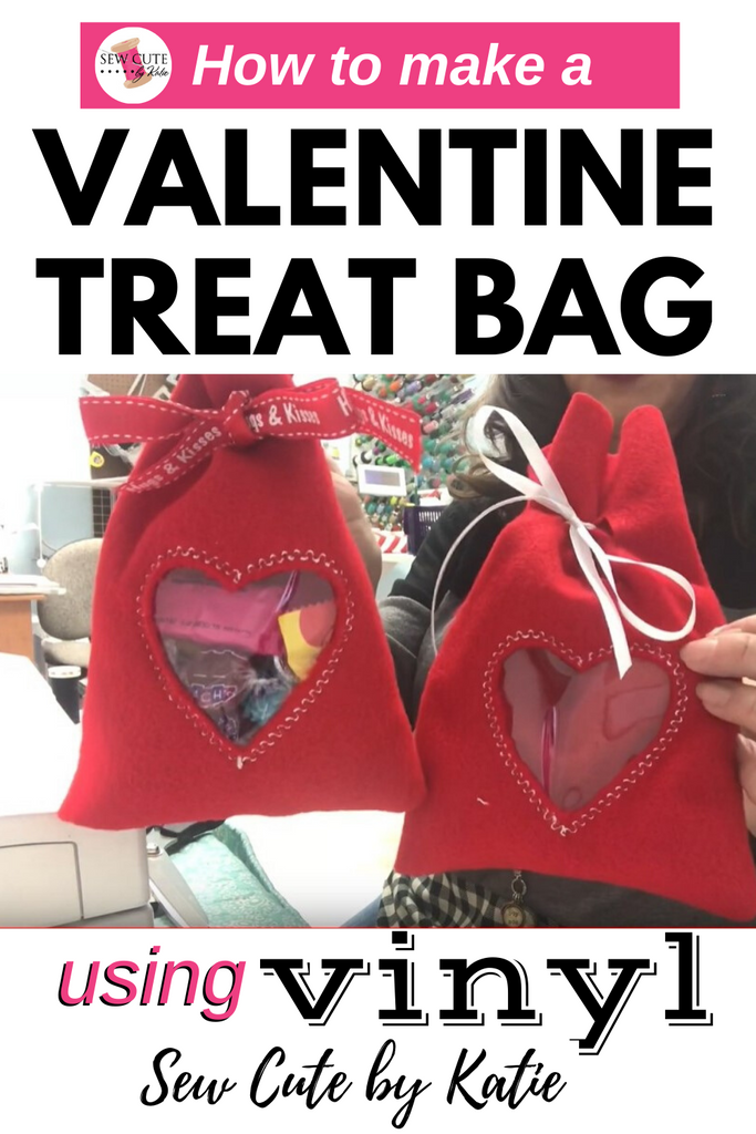 How to Make a Valentine Treat Bag using Vinyl with Sew Cute by Katie