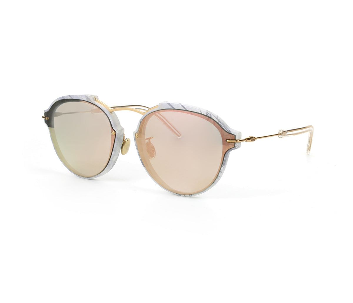 dior eclat notched mirrored sunglasses