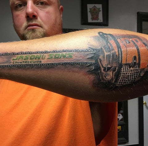 Countreewide tree service Chainsaw Forearm Tattoo