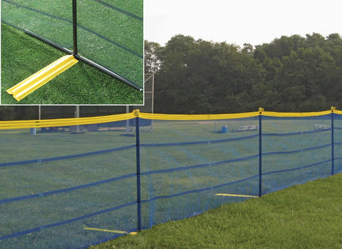 Grand slam above ground fence yellow with weighted base