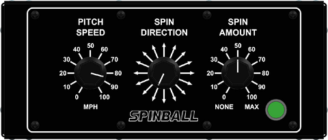 smart control panel spinball wizard pitching machine