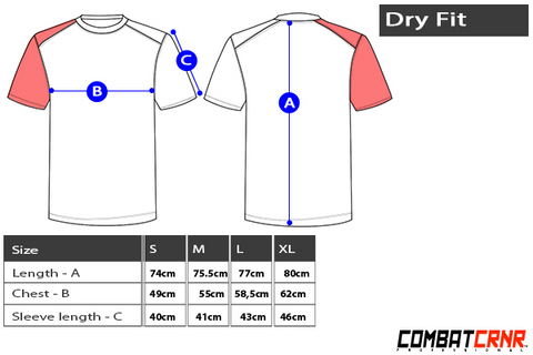 dry fit størelseguide grappling rash guard norge