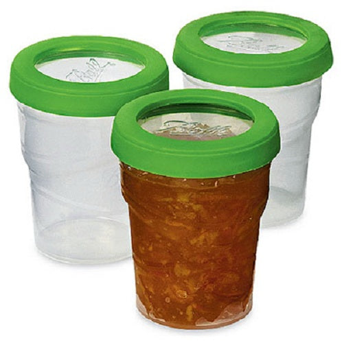 Ball® 1440082100 Plastic Freezer Jars With Snap On Lids 8 Oz 3 Pack Toolbox Supply 