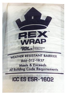 Alpha Protec EPB HW-09100-RXW 9/' x 100/' Off White 5.5 Mil Rex House Wrap