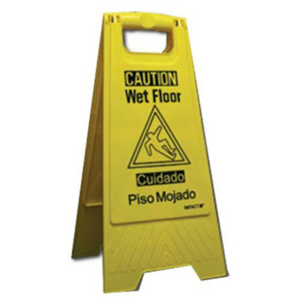 Impact Products 9152w 90 Caution Wet Floor Sign English Spanish