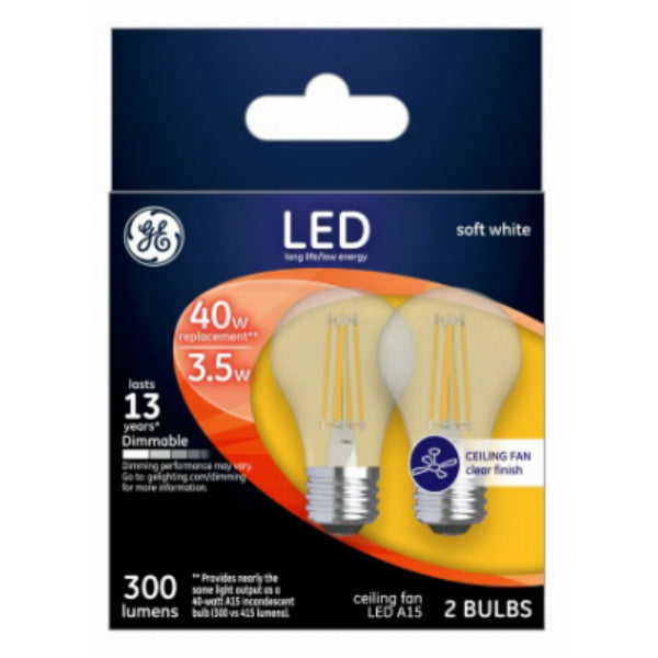 Ge 23240 Clear Medium Base A15 Dimmable Led Ceiling Fan Bulb