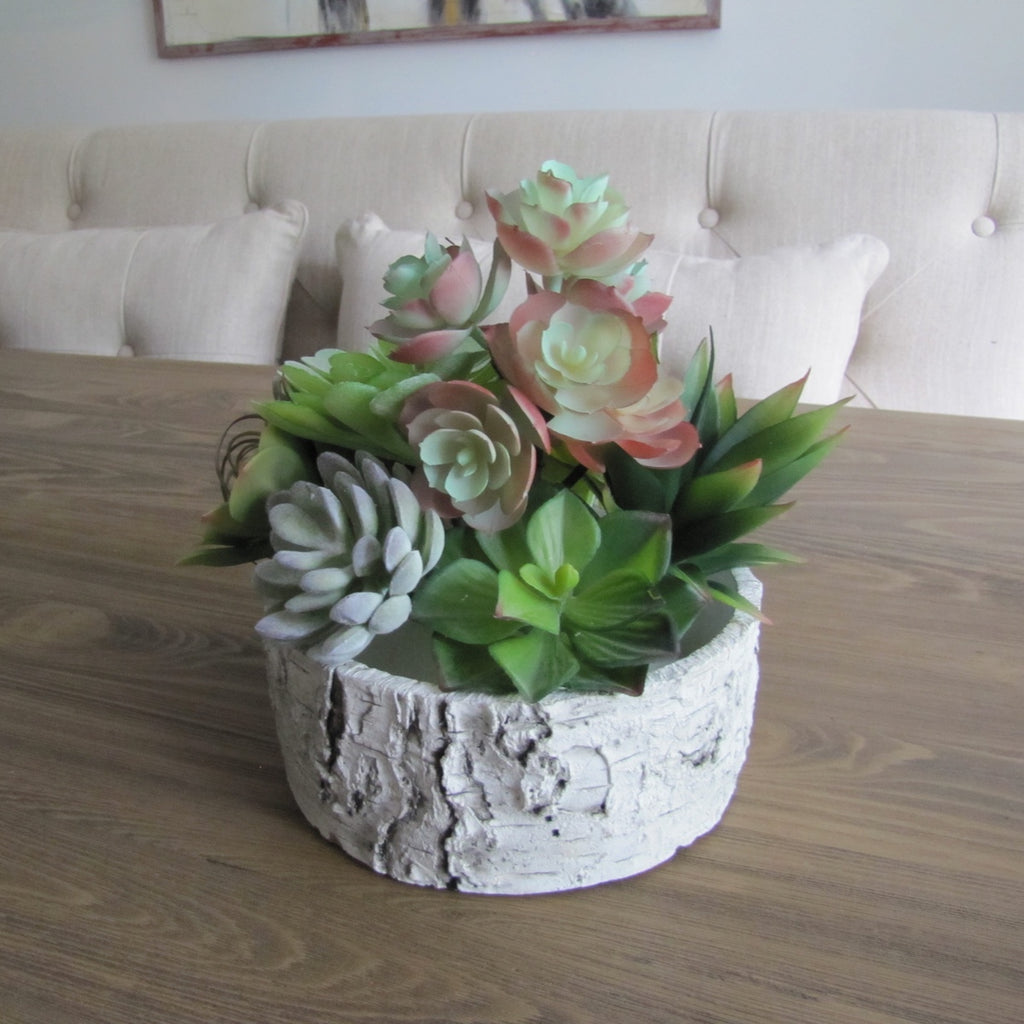 Fake Mini Succulent Plant Plastic Office Desk Garden Artificial
