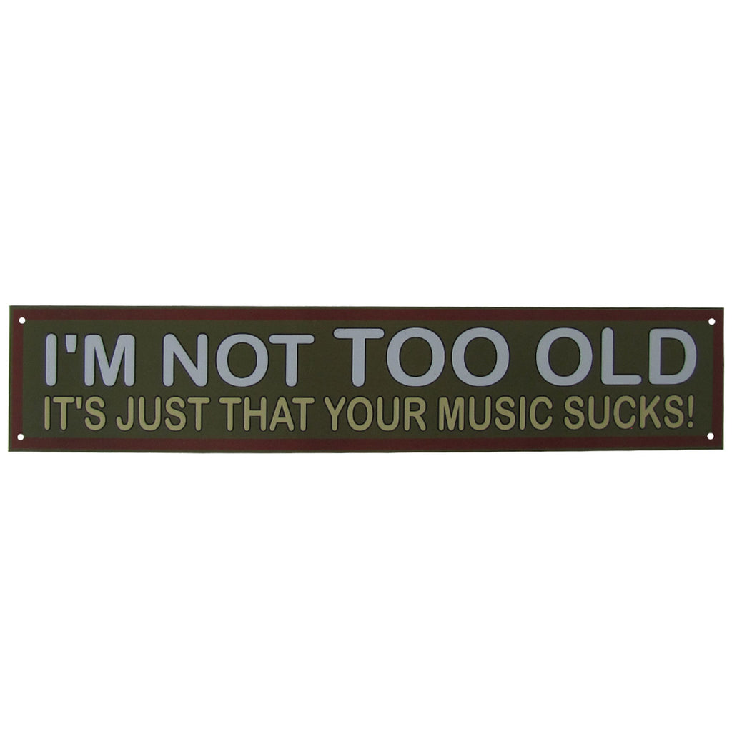 LIVING FOREVER Humorous Funny Metal Tin Novelty Sign Motivational Attitude Quote 