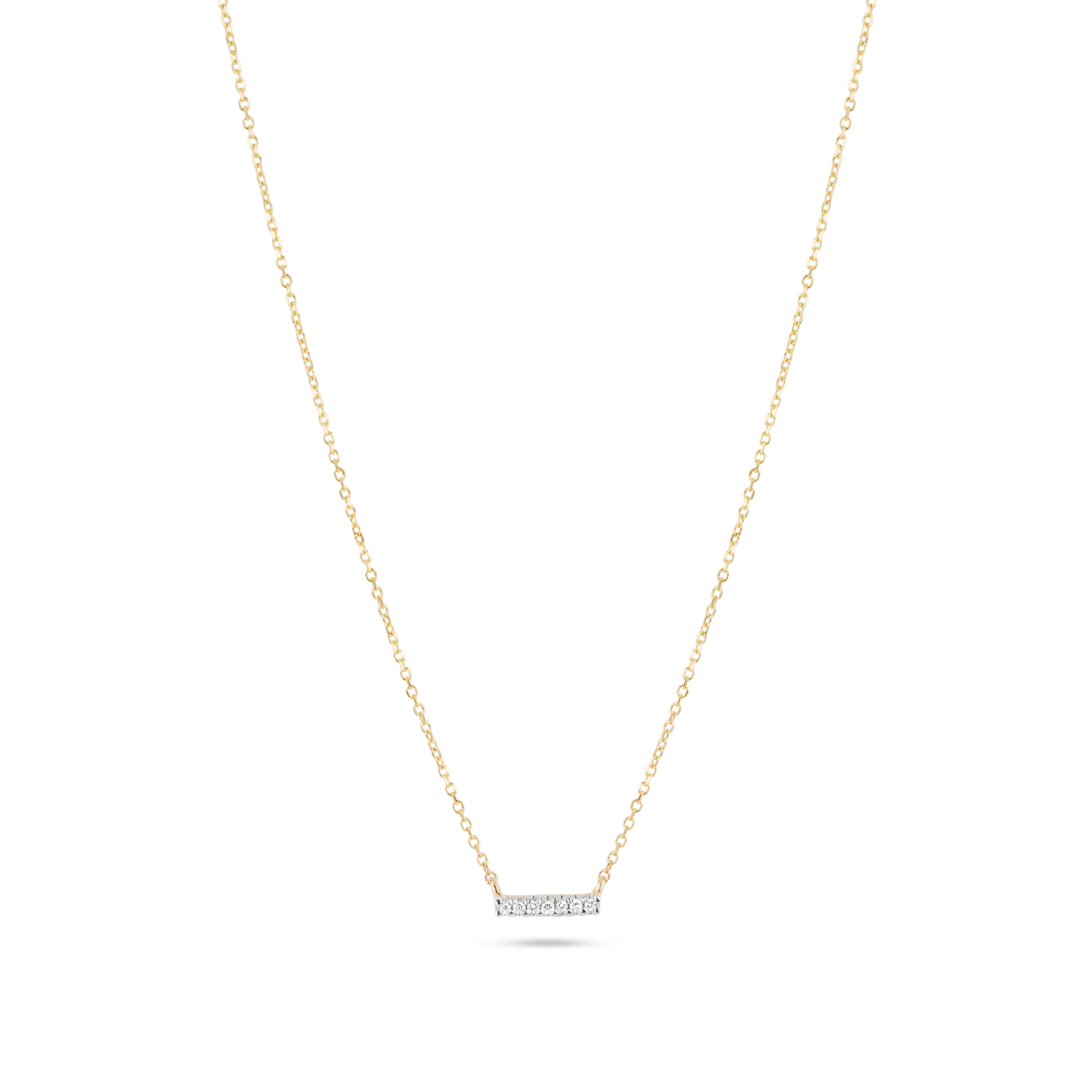 Details about   Pave Diamond bar necklace 