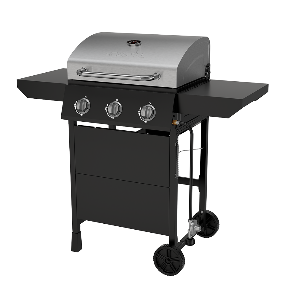 expositie Poort software 3-Burner Gas Grill with Side Shelves