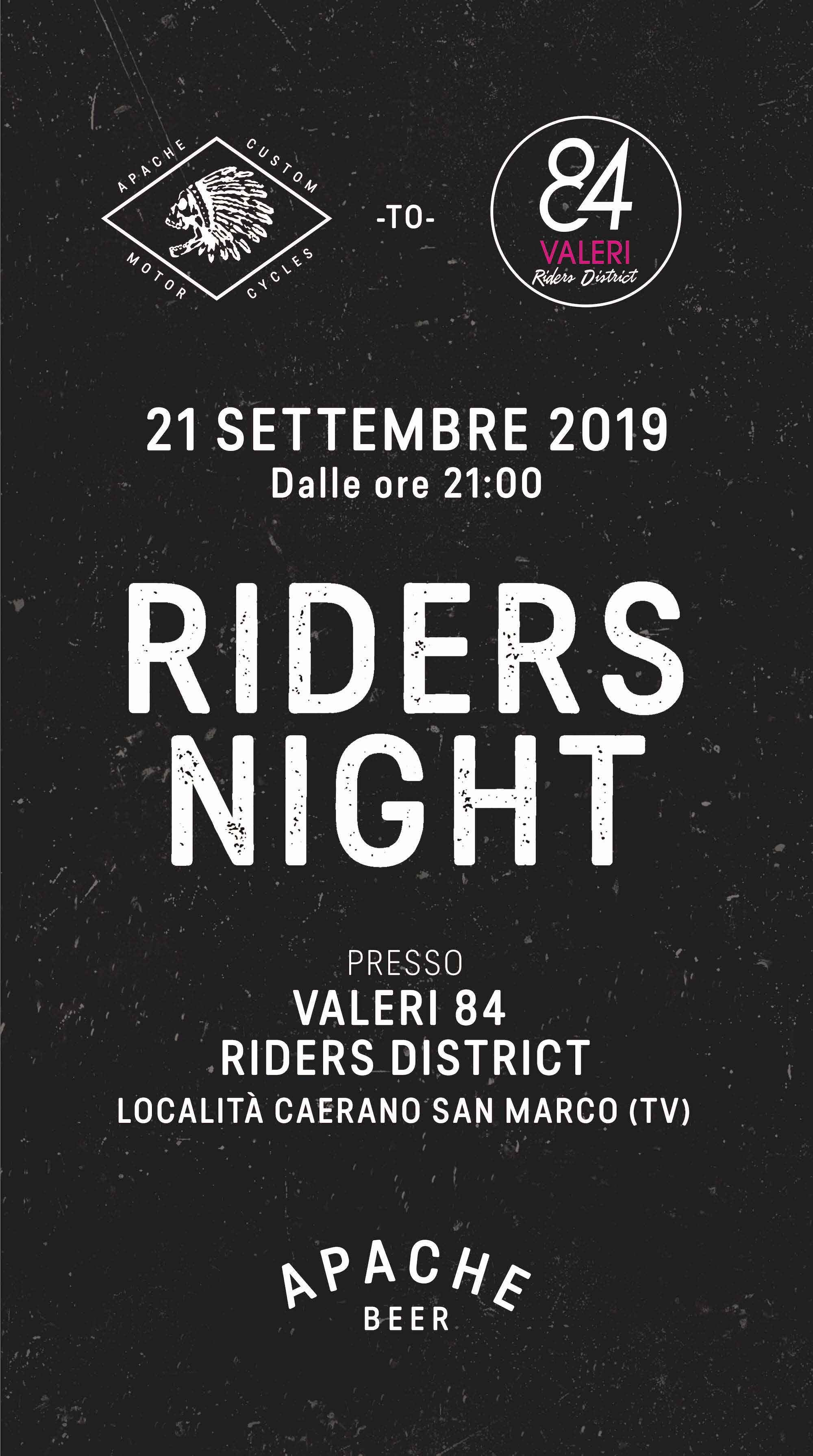 riders night 2019 apache custom motorcycles valeri 84 evento